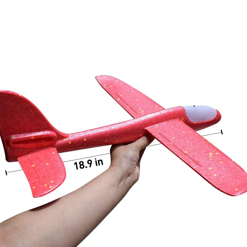 Toy Plane 48cm Luminous Hand Throwing Maneuvering Airplane Foam Glider Children Toys EPP Foam Launch fly Glider Planes
Toy Plane 48cm Luminous Hand Throwing Maneuvering Airplane Foam Glider Children Toys EPP Foam Launch fly Glider Planes