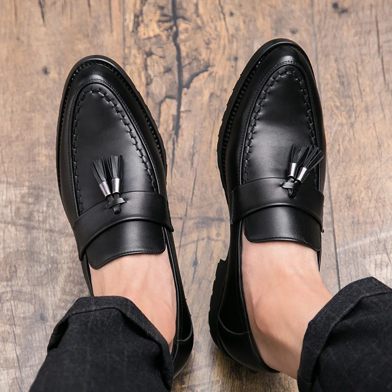 Men Tassel Loafers Leather Formal Shoes slip on Elegant Dress Shoe Simple Slip On Man Casual wedding party Shoes men Footwear
Men Tassel Loafers Leather Formal Shoes slip on Elegant Dress Shoe Simple Slip On Man Casual wedding party Shoes men Footwear