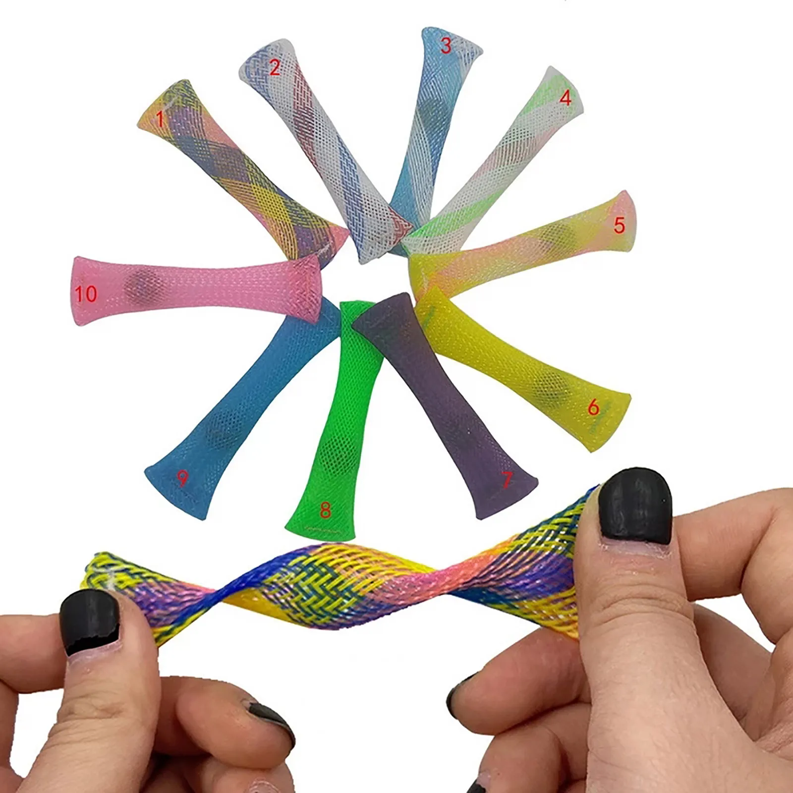 

Mesh Tube Toy For Stress Relief And Improve Focus For People With Autism ADHD ADD OCD Depression And Anxiety Disorder 2021