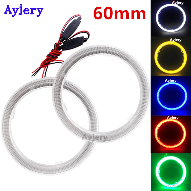 AYJERY 2 шт. COB Halo Кольцо лампы дневного головной светильник 12V автомобильный