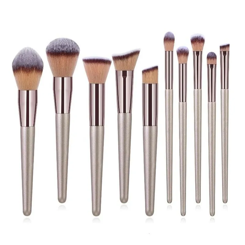 10pcs/14pcs Champagne Gold Makeup Brushes Set For Foundation Powder Blush Eyeshadow Blending Cosmetic Tool
10pcs/14pcs Champagne Gold Makeup Brushes Set For Foundation Powder Blush Eyeshadow Blending Cosmetic Tool