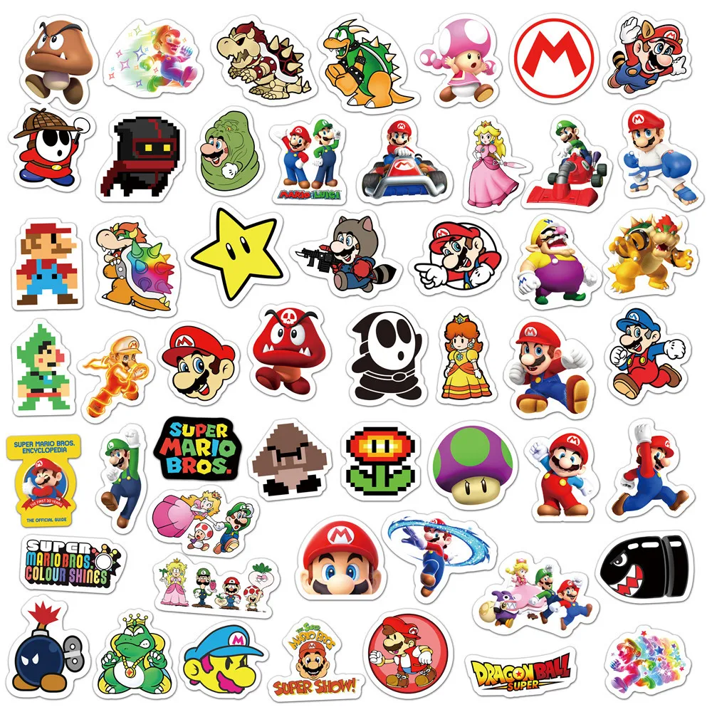 10/50PCS Cartoon Character Super Mario Stickers Diy Decoration Laptop Luggage Helmet Water Cup Refrigerator Guitar Skateboard
10/50PCS Cartoon Character Super Mario Stickers Diy Decoration Laptop Luggage Helmet Water Cup Refrigerator Guitar Skateboard