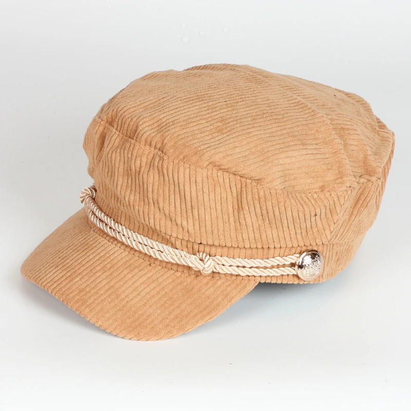 Fashion women and men Corduroy striped flat Navy Caps autumn and winter solid color Sports Baseball hats with Rope
Fashion women and men Corduroy striped flat Navy Caps autumn and winter solid color Sports Baseball hats with Rope