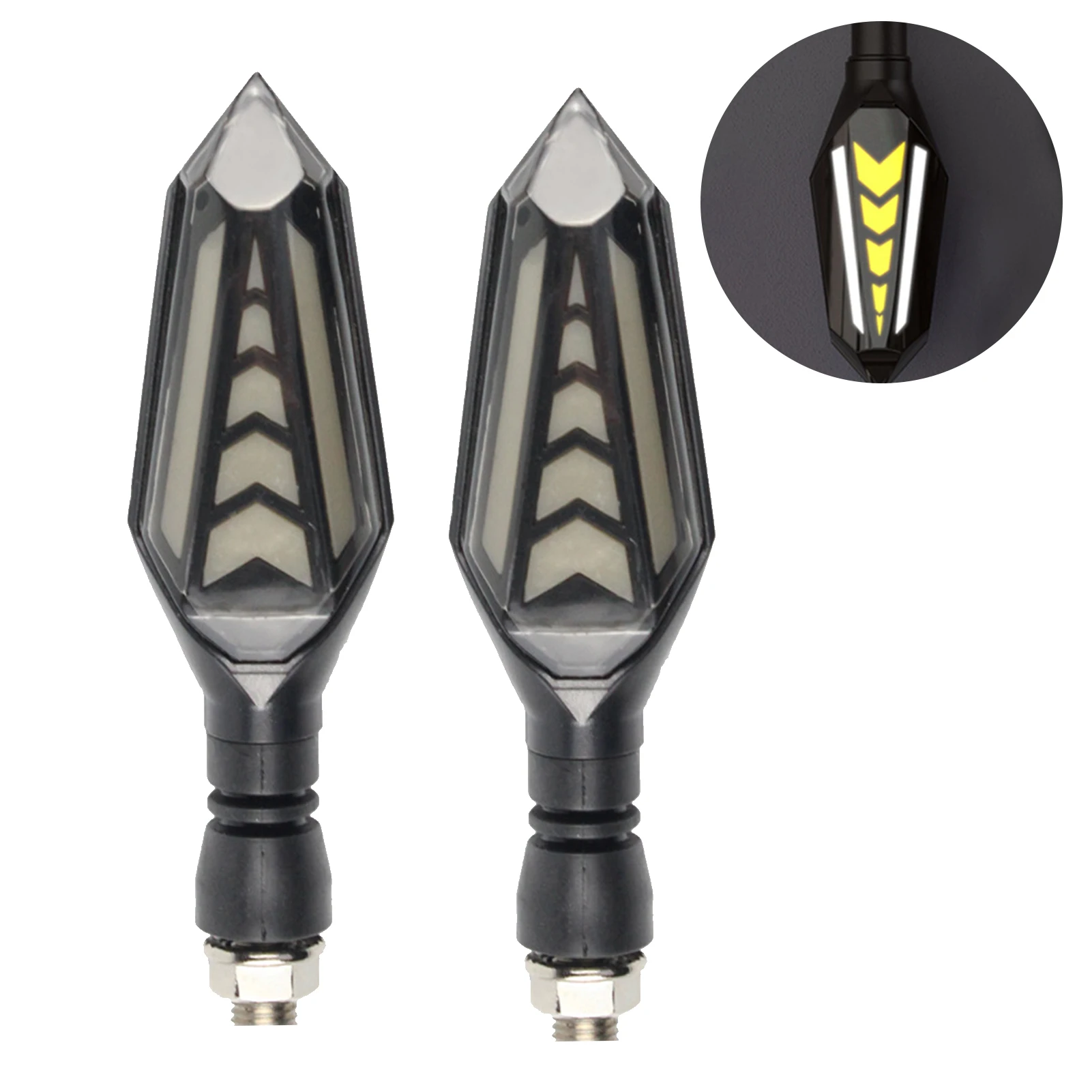 2pcs Indicator Lamp For Motorcycle Replacement Part Night Riding Turn Signal Light Double Side Universal Easy Install Flowing
2pcs Indicator Lamp For Motorcycle Replacement Part Night Riding Turn Signal Light Double Side Universal Easy Install Flowing