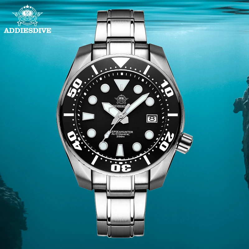 

Мужские часы ADDIESDIVE SKX007 для дайвинга NH35 из нержавеющей стали автоматические механические светящиеся часы BGW9 с сапфировым календарем 200 м для...