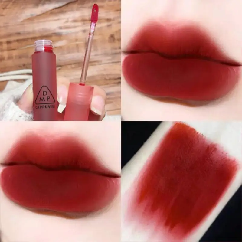 

6 Colors Metallic Matte Lip Glaze Moisturizing Long-lasting Liquid Lipstick Velvet Matte Does Not Stick To Cup Lip Gloss TSLM1