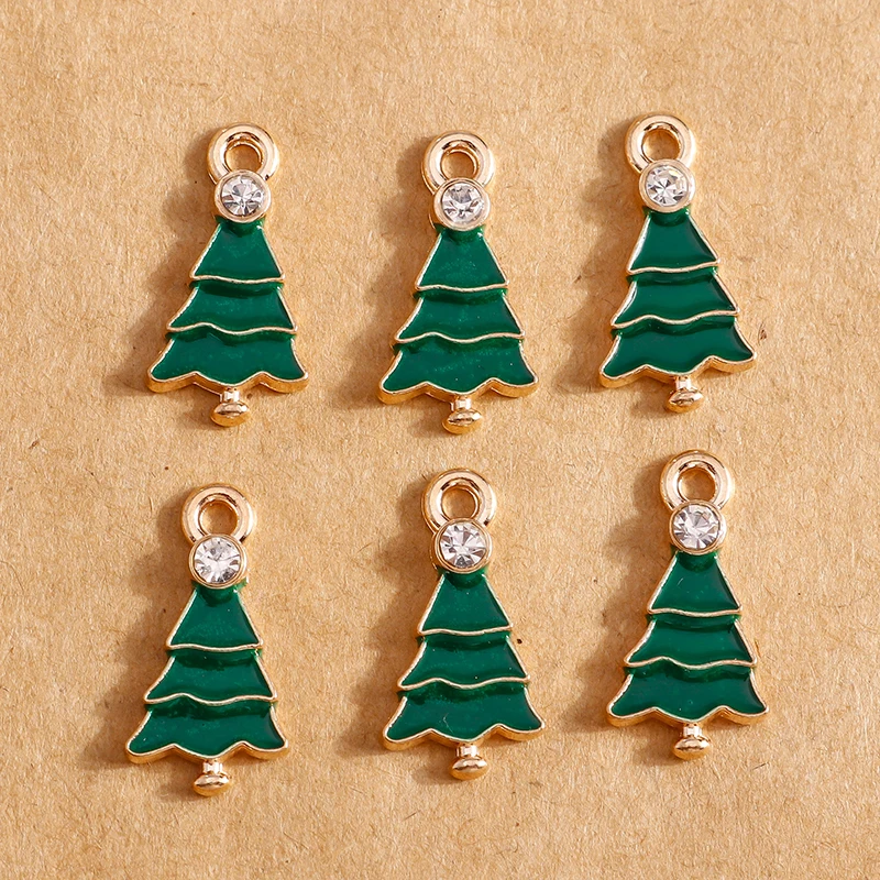 10pcs 9*19mm Enamel Christmas Trees Charms Pendants for Necklaces Bracelets Jewelry Making DIY Accessories
10pcs 9*19mm Enamel Christmas Trees Charms Pendants for Necklaces Bracelets Jewelry Making DIY Accessories