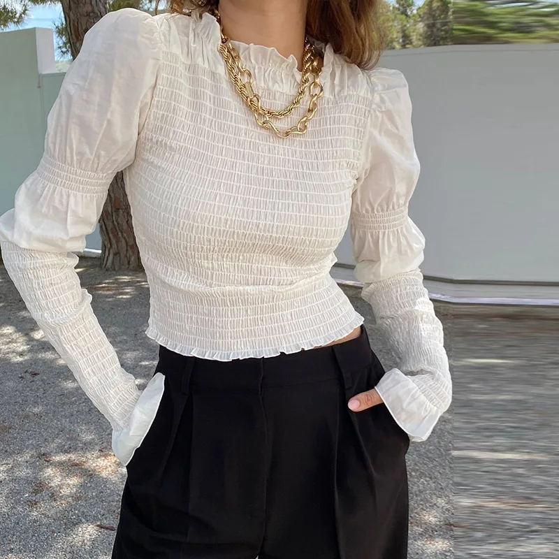 Storyever 2021 Fall Women Fashion Round Neck Flare Sleeve Slim Pure Color Casual Solid Color T-shirt
Storyever 2021 Fall Women Fashion Round Neck Flare Sleeve Slim Pure Color Casual Solid Color T-shirt