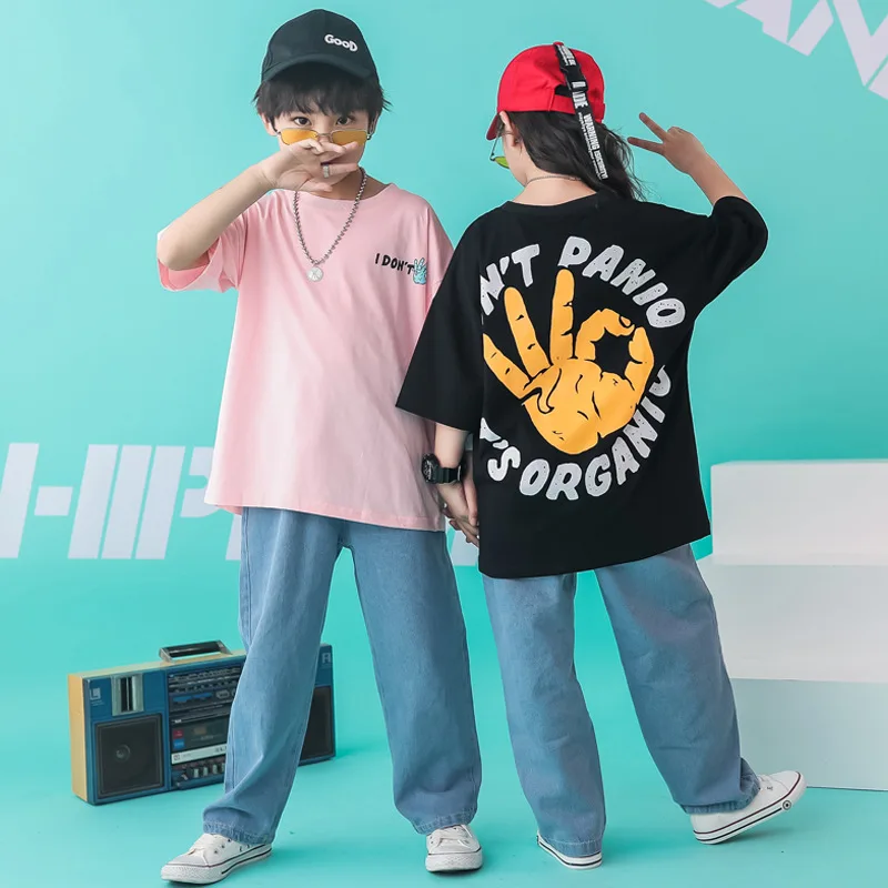 Детская футболка в стиле хип хоп топы для девочек и мальчиков одежда бальных