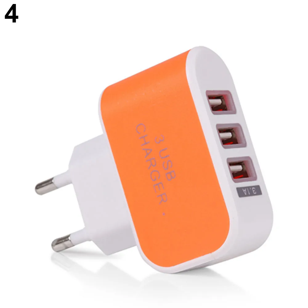 3.1A тройной USB порт настенный домашний дорожный AC зарядное устройство адаптер для