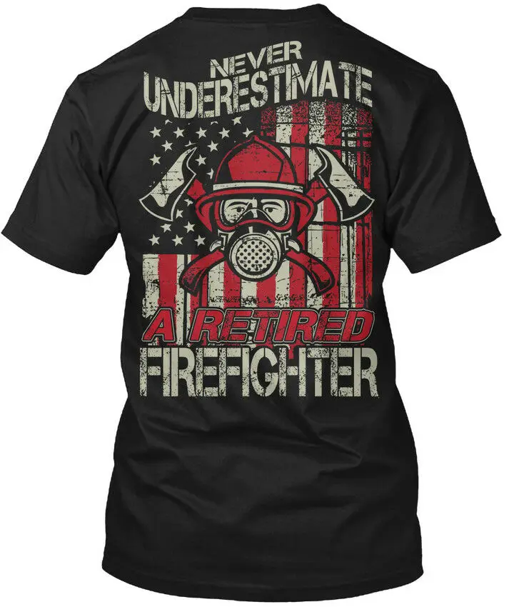 Never Underestimate Retired Firefighters Back print Tee 2020 New Short Men Fashion Men T Shirts Round Neck Cotton T-Shirt
Never Underestimate Retired Firefighters Back print Tee 2020 New Short Men Fashion Men T Shirts Round Neck Cotton T-Shirt
