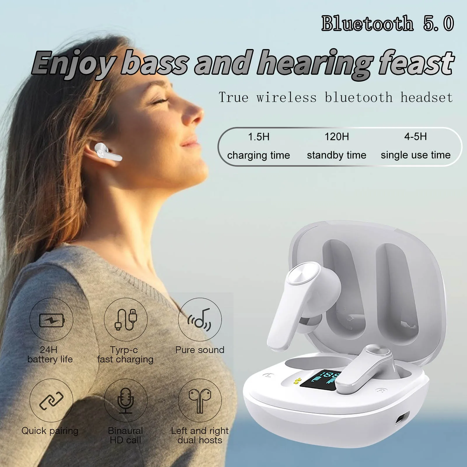 Bluetooth 5,0 колпачок для наушников Беспроводная гарнитура, спортивные стереонаушники, микрофон с цифровым дисплеем, мини-наушники, крышка
Bluetooth 5,0 колпачок для наушников Беспроводная гарнитура, спортивные стереонаушники, микрофон с цифровым дисплеем, мини-наушники, крышка