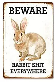 Metal Tin Sign Beware Rabbit Shit Everywhere Warning Sign Board Retro Outdoor Garden Home Decoration Metal Plate 8x12 Inches
Metal Tin Sign Beware Rabbit Shit Everywhere Warning Sign Board Retro Outdoor Garden Home Decoration Metal Plate 8x12 Inches