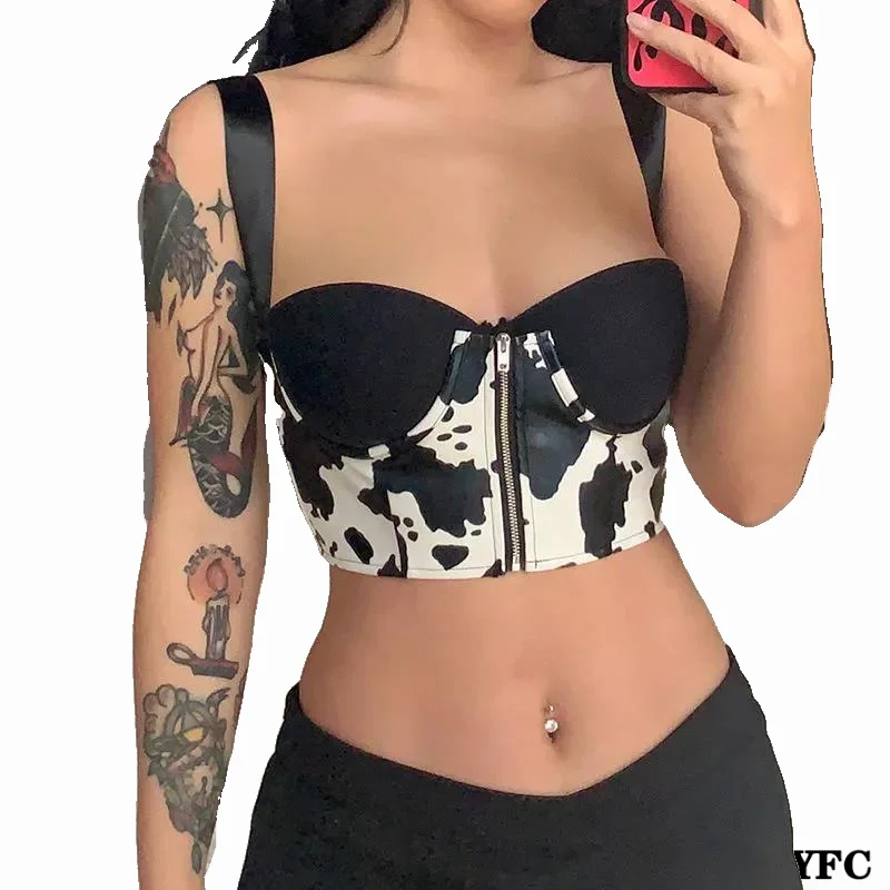 PU INS Black White Colorblock Pattern Hot Girl Girdle Chest Brace Camisole Short T Women's Clothing Versatile Fashion Sexy Party
PU INS Black White Colorblock Pattern Hot Girl Girdle Chest Brace Camisole Short T Women's Clothing Versatile Fashion Sexy Party