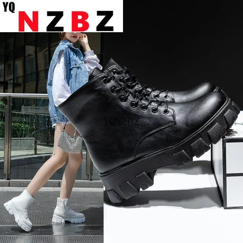 YQNZBZ Women Ankle Boots Platform Round Toe 5cm Heel Lace Up and Zip Fashion Shoes for Woman Botas Mujer Plus Size 35-43
YQNZBZ Women Ankle Boots Platform Round Toe 5cm Heel Lace Up and Zip Fashion Shoes for Woman Botas Mujer Plus Size 35-43