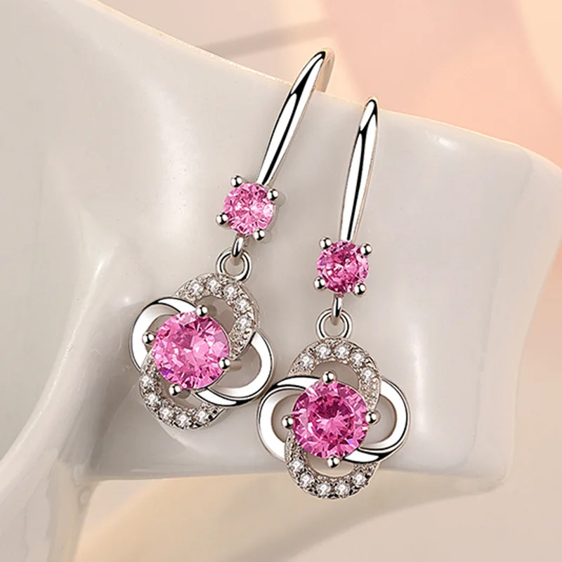 Fashion Women Earrings Accessories for Wedding Party 925 Silver Jewelry with Zircon Gemstone Drop Earrings Birdal Gift Wholesale
Fashion Women Earrings Accessories for Wedding Party 925 Silver Jewelry with Zircon Gemstone Drop Earrings Birdal Gift Wholesale