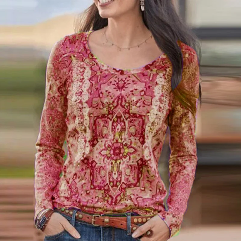 New Floral Print Women Blouse Shirt 2021 Spring O-neck Long Sleeve Pullover Tops Vintage Lady Casual Plus Size Streetwear Blusa
New Floral Print Women Blouse Shirt 2021 Spring O-neck Long Sleeve Pullover Tops Vintage Lady Casual Plus Size Streetwear Blusa