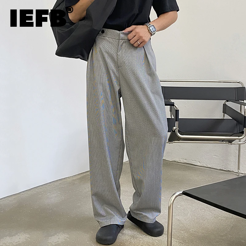 IEFB New Korean Casual Suit Pants Men's High Waist Slim Fit Fashion Plaid Grey Long Pants Wide Leg Strasting Trousers 9Y9128
IEFB New Korean Casual Suit Pants Men's High Waist Slim Fit Fashion Plaid Grey Long Pants Wide Leg Strasting Trousers 9Y9128