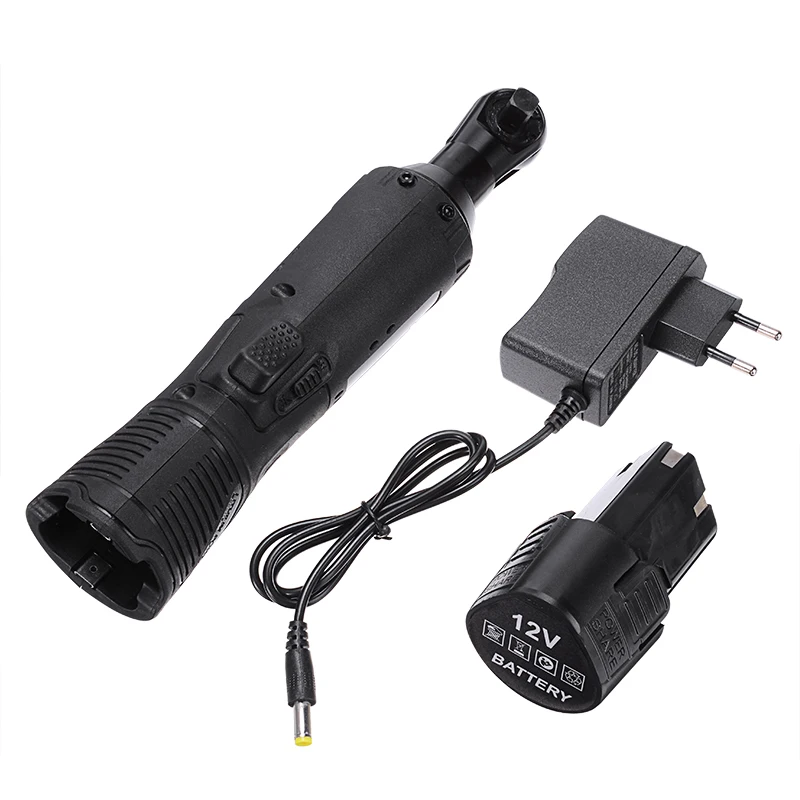 45Nm Cordless Electric Wrench Drill Screwdriver 12V 3/8" Right Angle Ratchet Wrench Removal Screw Nut Car Repair Tool
45Nm Cordless Electric Wrench Drill Screwdriver 12V 3/8" Right Angle Ratchet Wrench Removal Screw Nut Car Repair Tool