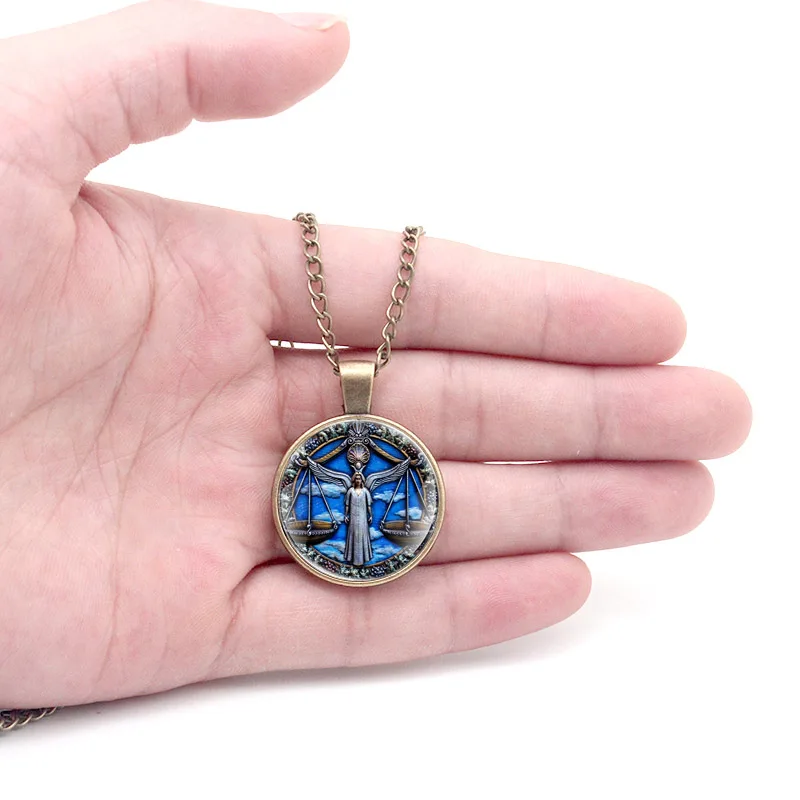 Classic Twelve Constellations Libra Glass Dome Metal Long Chain Necklaces Knights Templar Pendant For Man Woman Jewelry Gifts
Classic Twelve Constellations Libra Glass Dome Metal Long Chain Necklaces Knights Templar Pendant For Man Woman Jewelry Gifts