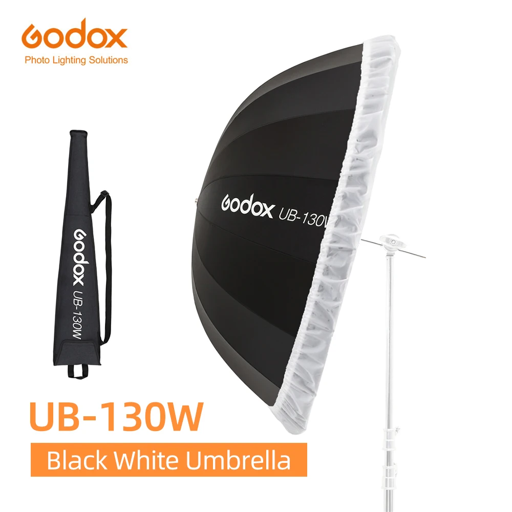 Godox UB-130W 51in 130 см параболический черный белый отражающий зонт студийный Зонт с