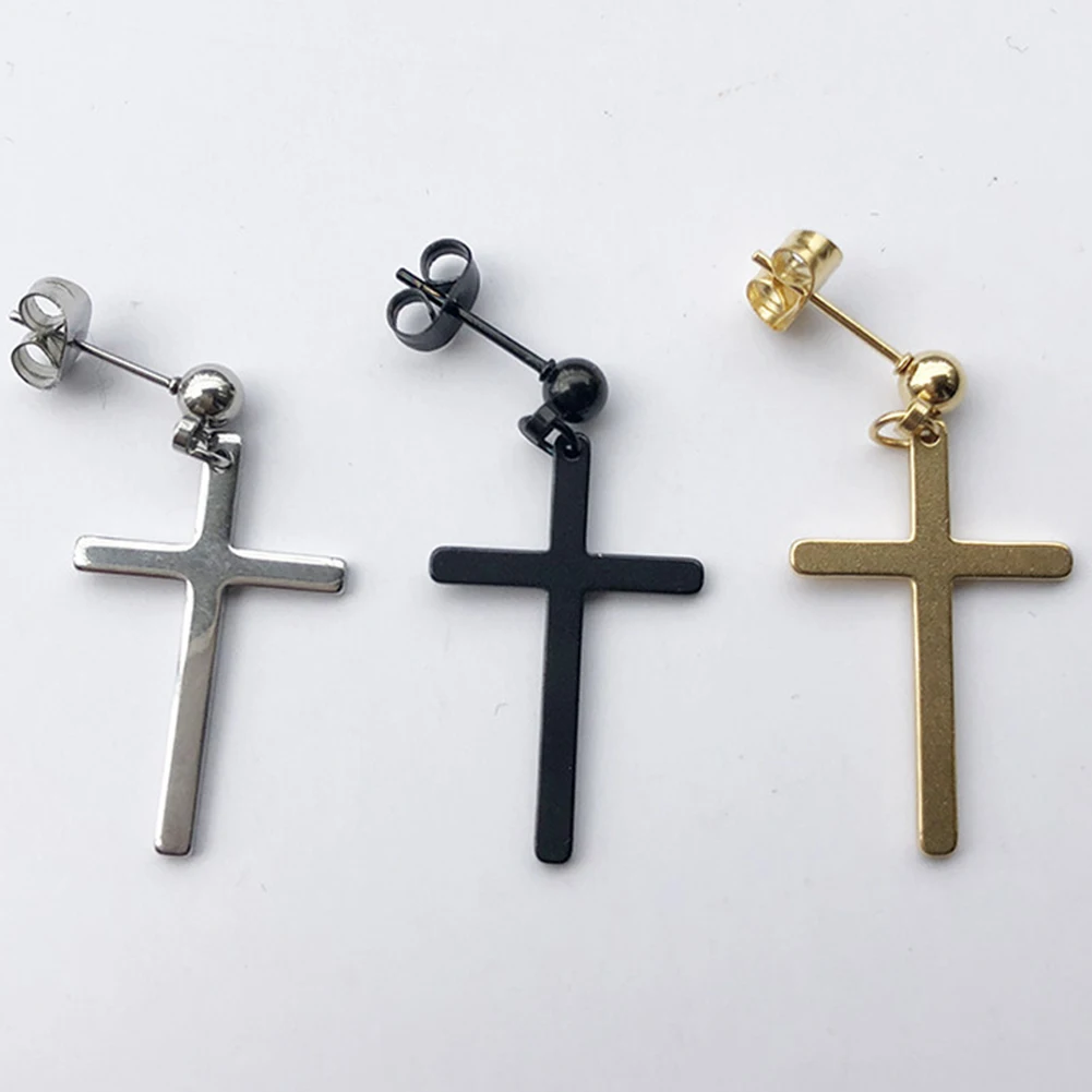 1pc Black Cross Earring Men Titanium Steel Earrings Hipster Personality Street Drop Dangle Earrings Women Wholesale Punk Style
1pc Black Cross Earring Men Titanium Steel Earrings Hipster Personality Street Drop Dangle Earrings Women Wholesale Punk Style