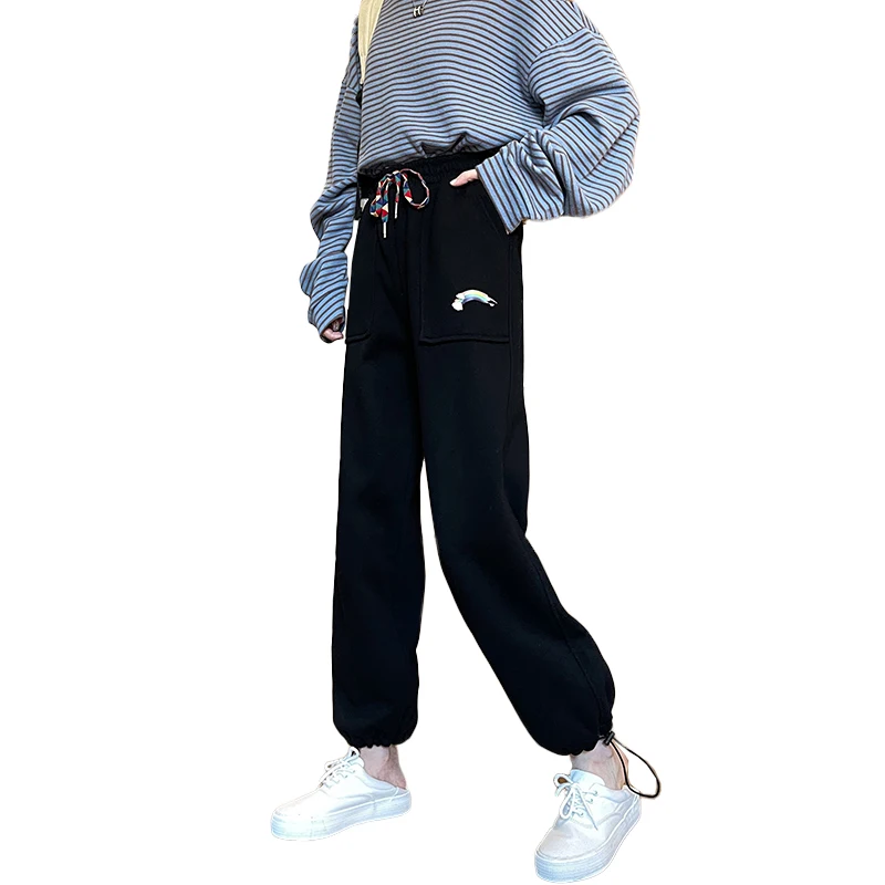 2020 Autumn/winter haren trousers with velvet and thickening, high-waisted sweatpants for women
2020 Autumn/winter haren trousers with velvet and thickening, high-waisted sweatpants for women
