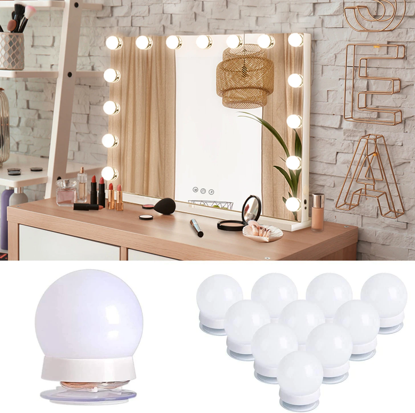 5V Led makeup mirror light bulb Hollywood makeup vanity light USB wall lamp dimmable dressing table mirror light
5V Led makeup mirror light bulb Hollywood makeup vanity light USB wall lamp dimmable dressing table mirror light