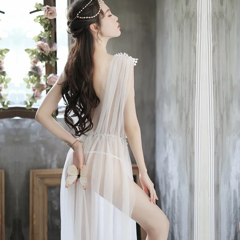 Net Gauze Lace Embroidery Sheer Long Night Dress New Ultrathin Gauze Sheer Sleepwear Vintage Embroidery Sheer Long Nightgowns
Net Gauze Lace Embroidery Sheer Long Night Dress New Ultrathin Gauze Sheer Sleepwear Vintage Embroidery Sheer Long Nightgowns