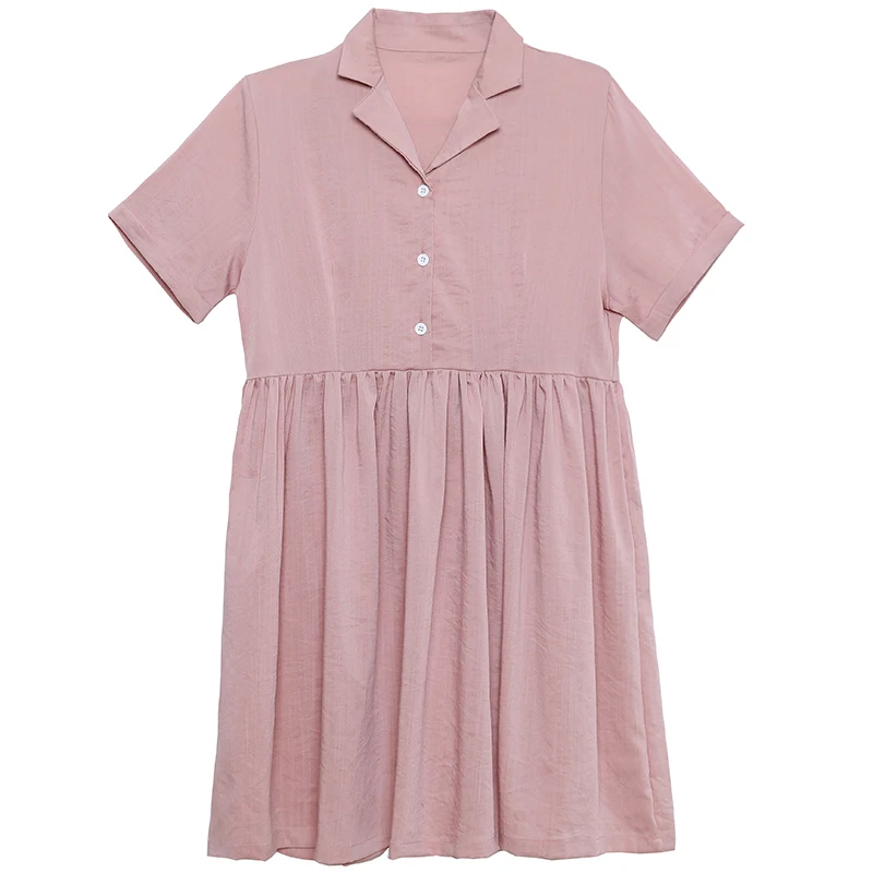 Short-Sleeved Dress for Women 2021 Summer New Fresh Skirt Large Size Loose Slimming Mid-Length Shirt Skirt Summer
Short-Sleeved Dress for Women 2021 Summer New Fresh Skirt Large Size Loose Slimming Mid-Length Shirt Skirt Summer