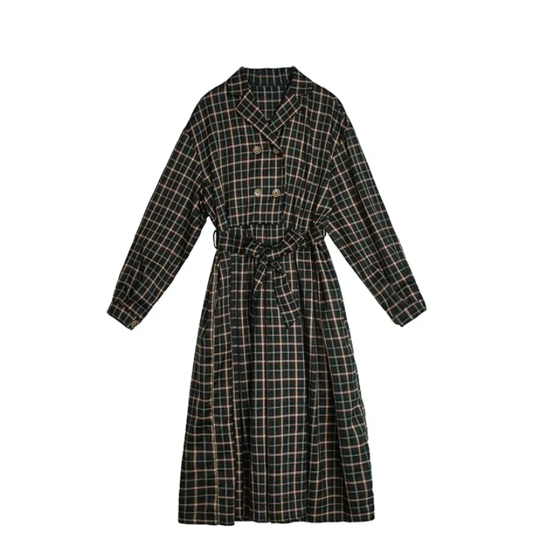 Skirt Fairy Super Fairy Sen Series 2021 Spring Autumn New Korean Version Of The Waist Slimming Plaid Long Fashion V-neck Dress6 
Skirt Fairy Super Fairy Sen Series 2021 Spring Autumn New Korean Version Of The Waist Slimming Plaid Long Fashion V-neck Dress6