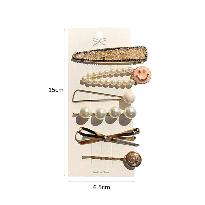 6pcs/set Imitation Pearl Hair Clips for Women Metal Barrettes Handmade Flower Crystal Hairpins Girls Hair Styling Accessories
6pcs/set Imitation Pearl Hair Clips for Women Metal Barrettes Handmade Flower Crystal Hairpins Girls Hair Styling Accessories