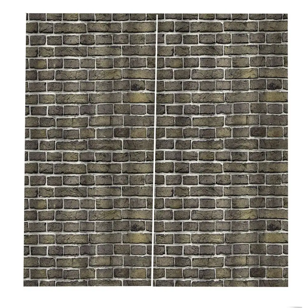Custom 3D Gray Brick Wall Vintage 3D Print Curtains For Living Room Window Curtains blackout Drapes left and right Side)
Custom 3D Gray Brick Wall Vintage 3D Print Curtains For Living Room Window Curtains blackout Drapes left and right Side)