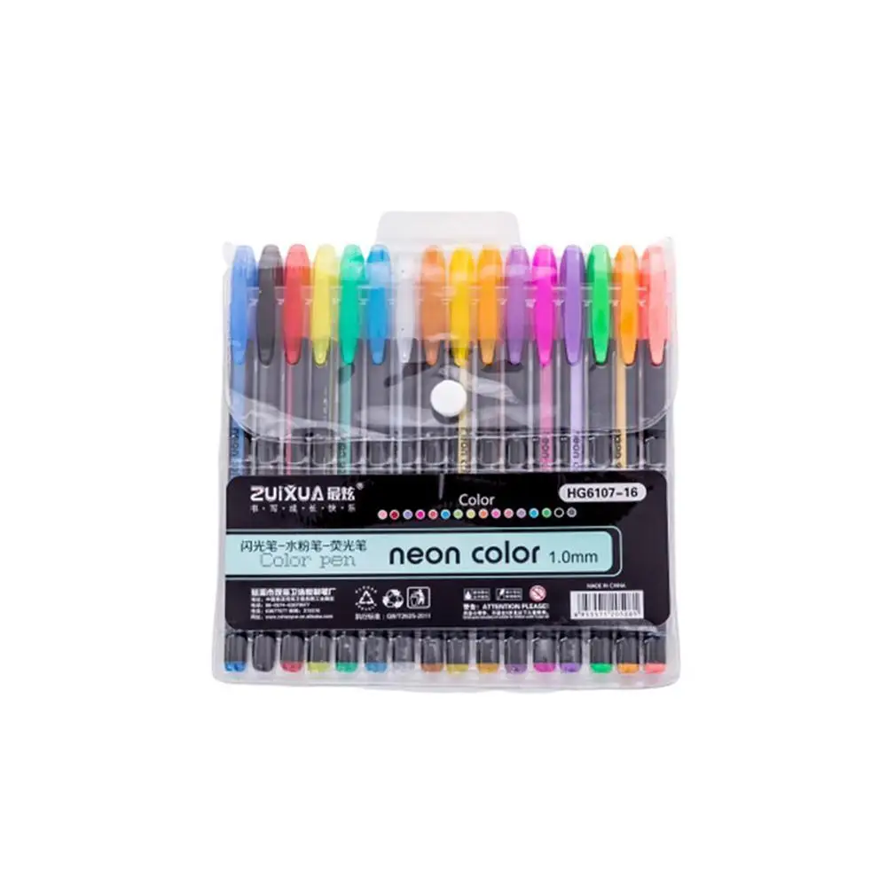 12/16 Color Gel Pen Highlighter Crayon Pastel Bright Fluorescent Metal Color Marker Pen Student With Painting Pen
12/16 Color Gel Pen Highlighter Crayon Pastel Bright Fluorescent Metal Color Marker Pen Student With Painting Pen