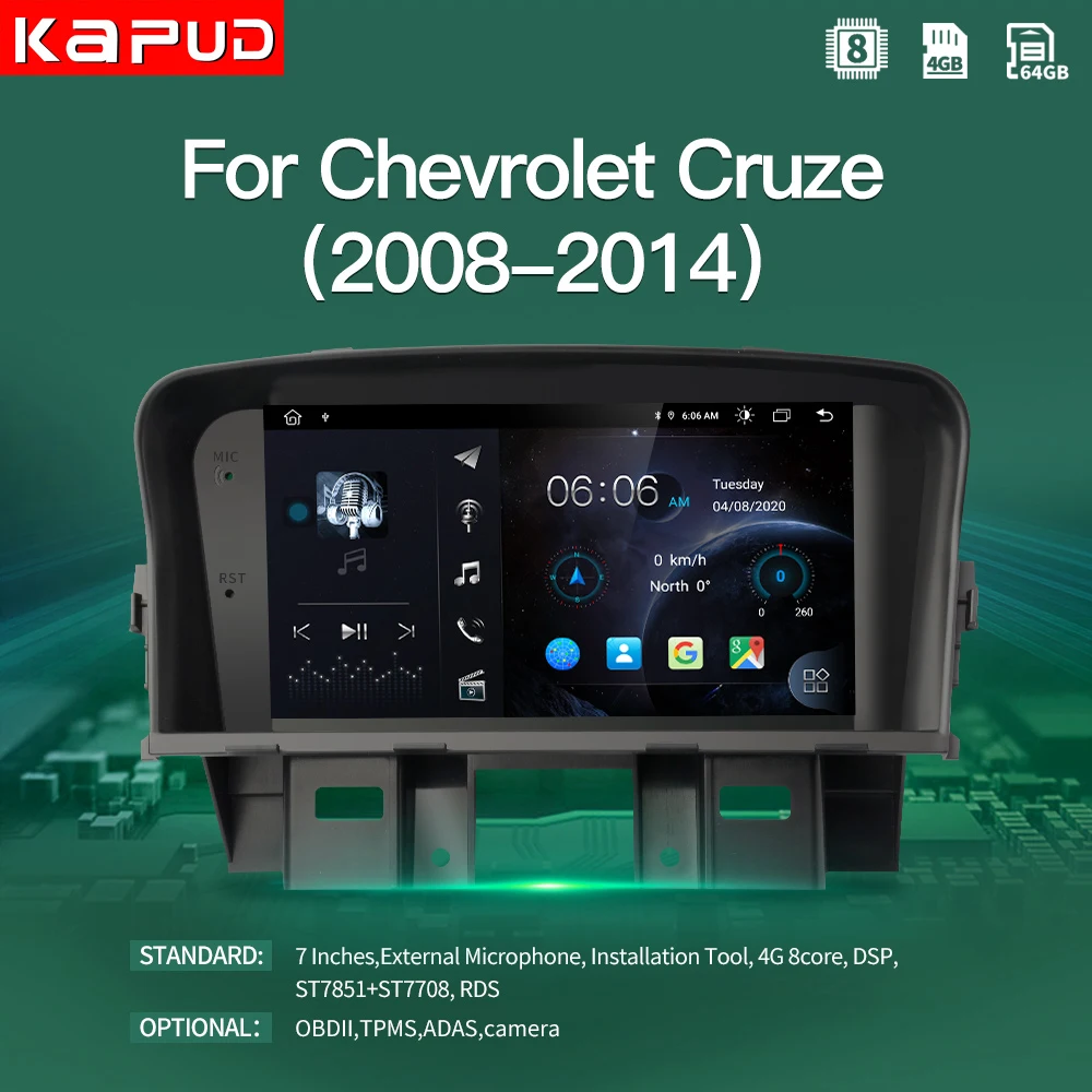 Kapud Car Radio Multimedia Video Player Navigation GPS Android 10.0 No DVD For Chevrolet Cruze 2008-2014 Stereo Quad Core Wifi
Kapud Car Radio Multimedia Video Player Navigation GPS Android 10.0 No DVD For Chevrolet Cruze 2008-2014 Stereo Quad Core Wifi