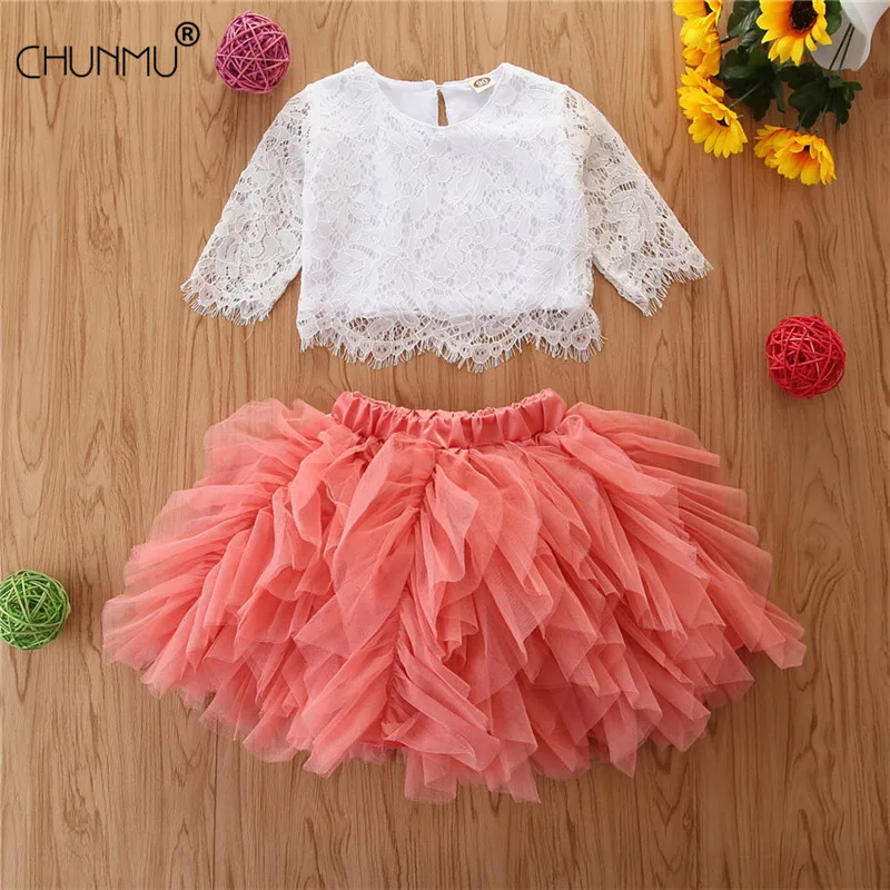 Baby Girls Summer Clothing Set Baby Girl Lace Top + Irregular Mesh Cake Tutu Skirt 2 pcs Toddler Casual Outfits Set
Baby Girls Summer Clothing Set Baby Girl Lace Top + Irregular Mesh Cake Tutu Skirt 2 pcs Toddler Casual Outfits Set