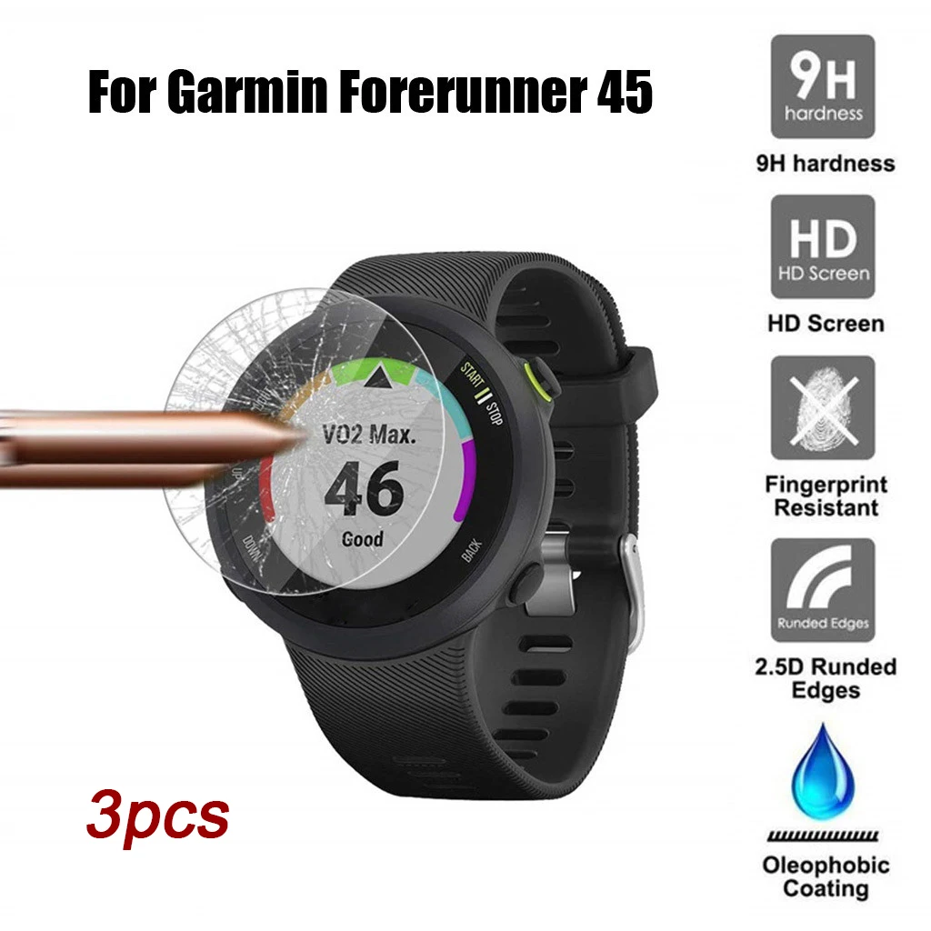 3 шт. закаленное стекло для Garmin forerunner 45 / 45S Защитное экрана защитная пленка без