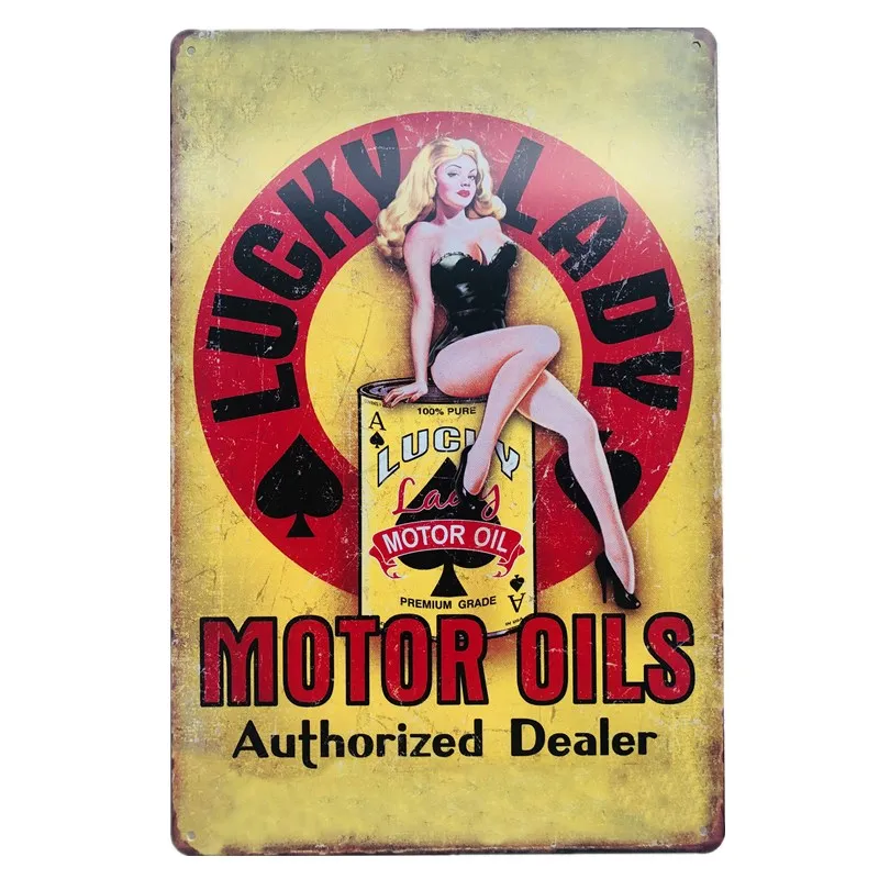 Lucky Lady Vintage Retro Metal Tin Signs Garage Shop Gas Oil Painting Antique Iron Poster Wall Decor
Lucky Lady Vintage Retro Metal Tin Signs Garage Shop Gas Oil Painting Antique Iron Poster Wall Decor
