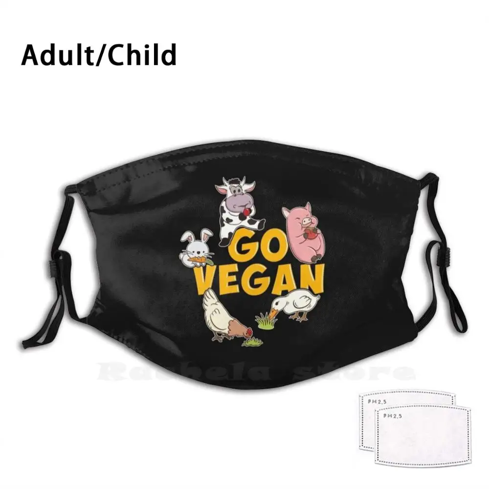 Иди веган. Забавный милый дизайн веганизма. Многоразовая маска для лица с забавным принтом Pm2.1554, Вегетарианская маска для лица 
Иди веган. Забавный милый дизайн веганизма. Многоразовая маска для лица с забавным принтом Pm2.1554, Вегетарианская маска для лица