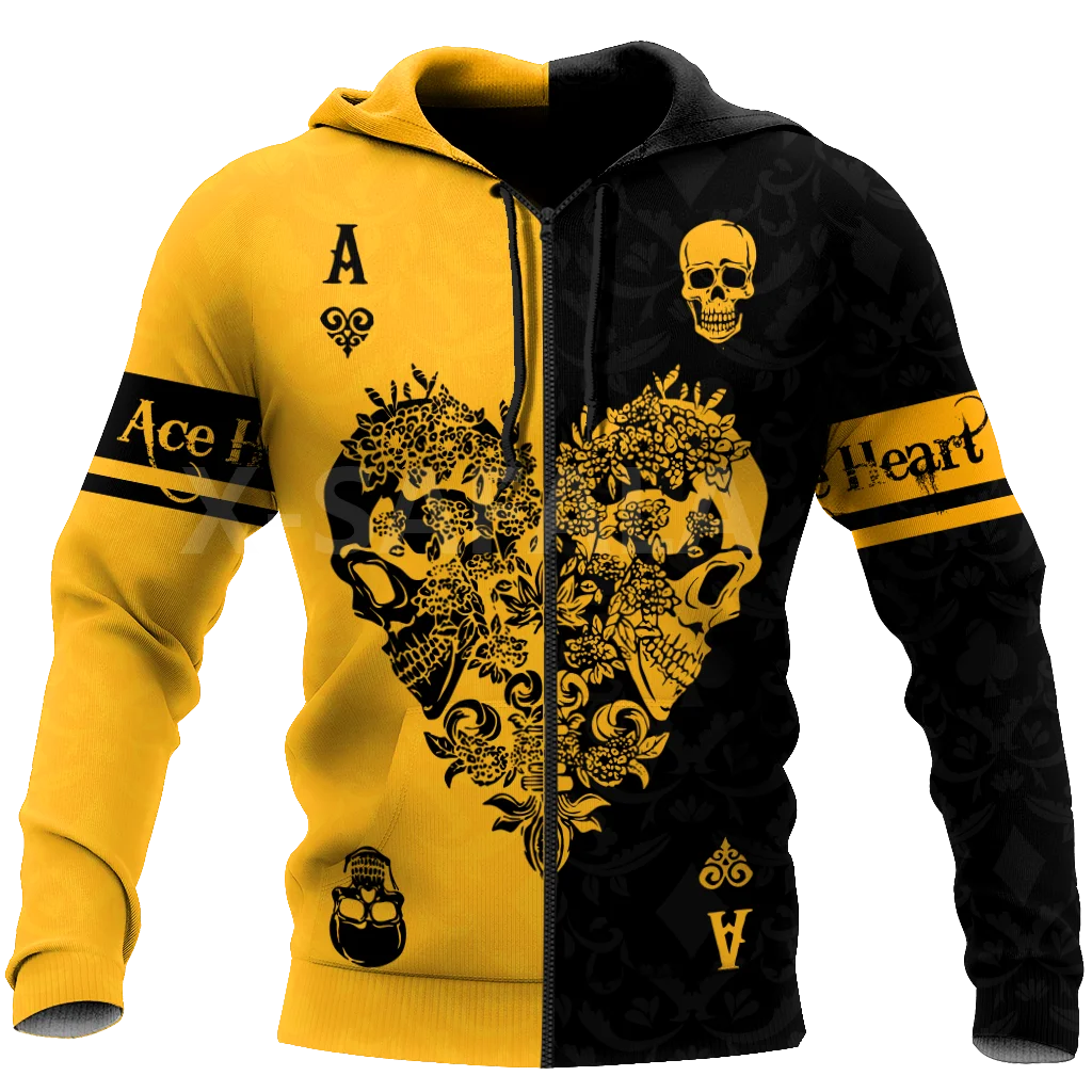 Poker Ace Heart Skull 3D All Print Plus Hoodie 1 Man Women Harajuku Outwear Zipper Pullover Sweatshirt Casual Unisex Jacket
Poker Ace Heart Skull 3D All Print Plus Hoodie 1 Man Women Harajuku Outwear Zipper Pullover Sweatshirt Casual Unisex Jacket
