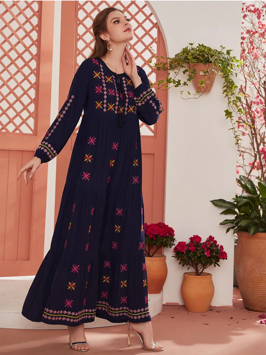 Trukey Muslim Dress Women Dubai Turkish Long Robe Kimono Ethnic Long Sleeve Wild Dresses Abaya Islamic Clothing Moroccan Kaftan
Trukey Muslim Dress Women Dubai Turkish Long Robe Kimono Ethnic Long Sleeve Wild Dresses Abaya Islamic Clothing Moroccan Kaftan