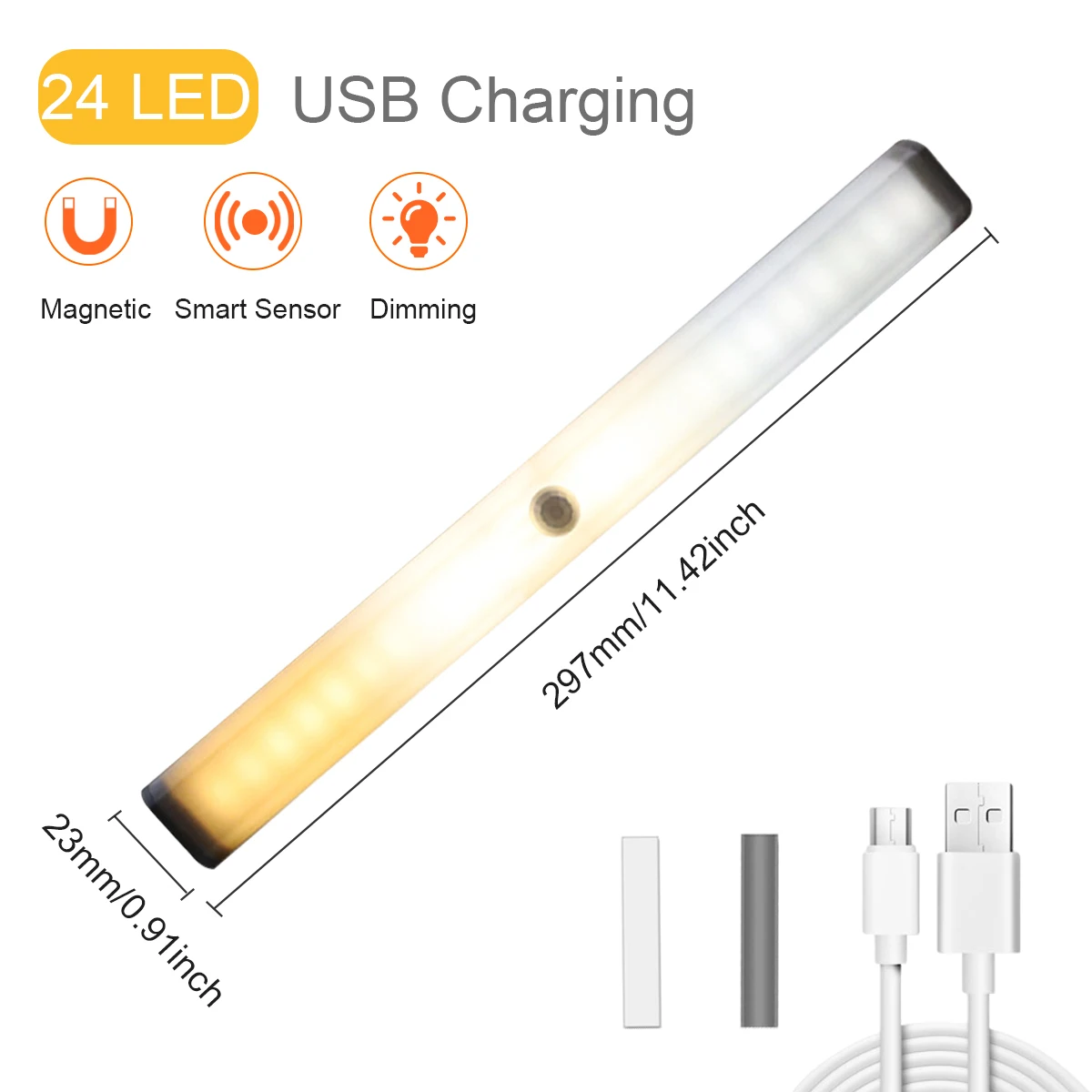 6v USB LED Rotating apolly-free diode sensing rechargeable lamp 3 colors 210mm/297mm Bedroom Wardrobe Porch Bathroom Lighting
6v USB LED Rotating apolly-free diode sensing rechargeable lamp 3 colors 210mm/297mm Bedroom Wardrobe Porch Bathroom Lighting