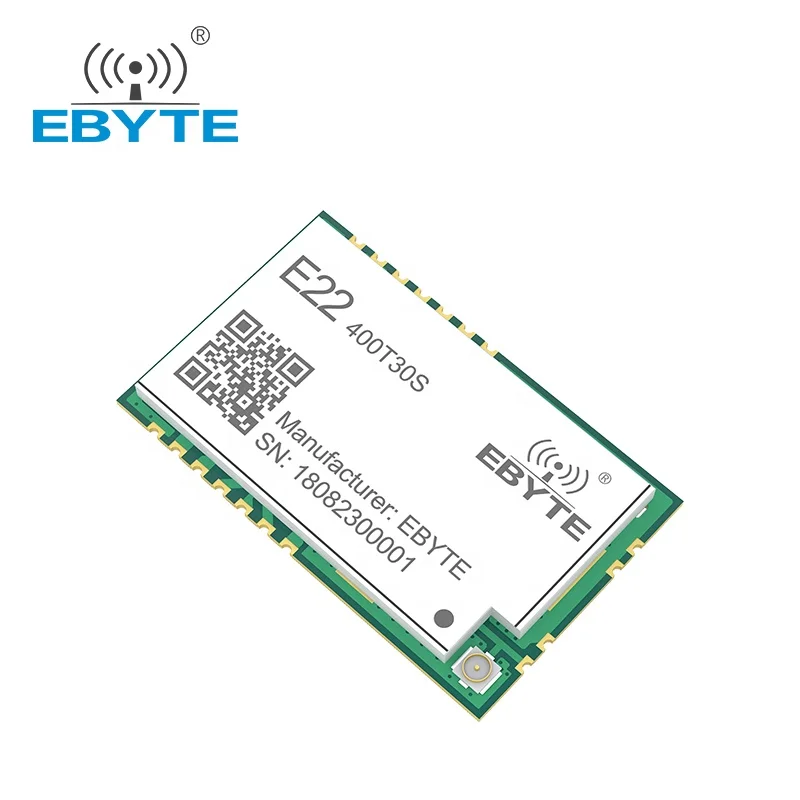LoRa SX1268 433MHz RF Wireless Transmitter and Receiver Module 30dBm 10km Long Range E22-400T30S1B SMD IPEX/Stamp Hole Antenna
LoRa SX1268 433MHz RF Wireless Transmitter and Receiver Module 30dBm 10km Long Range E22-400T30S1B SMD IPEX/Stamp Hole Antenna