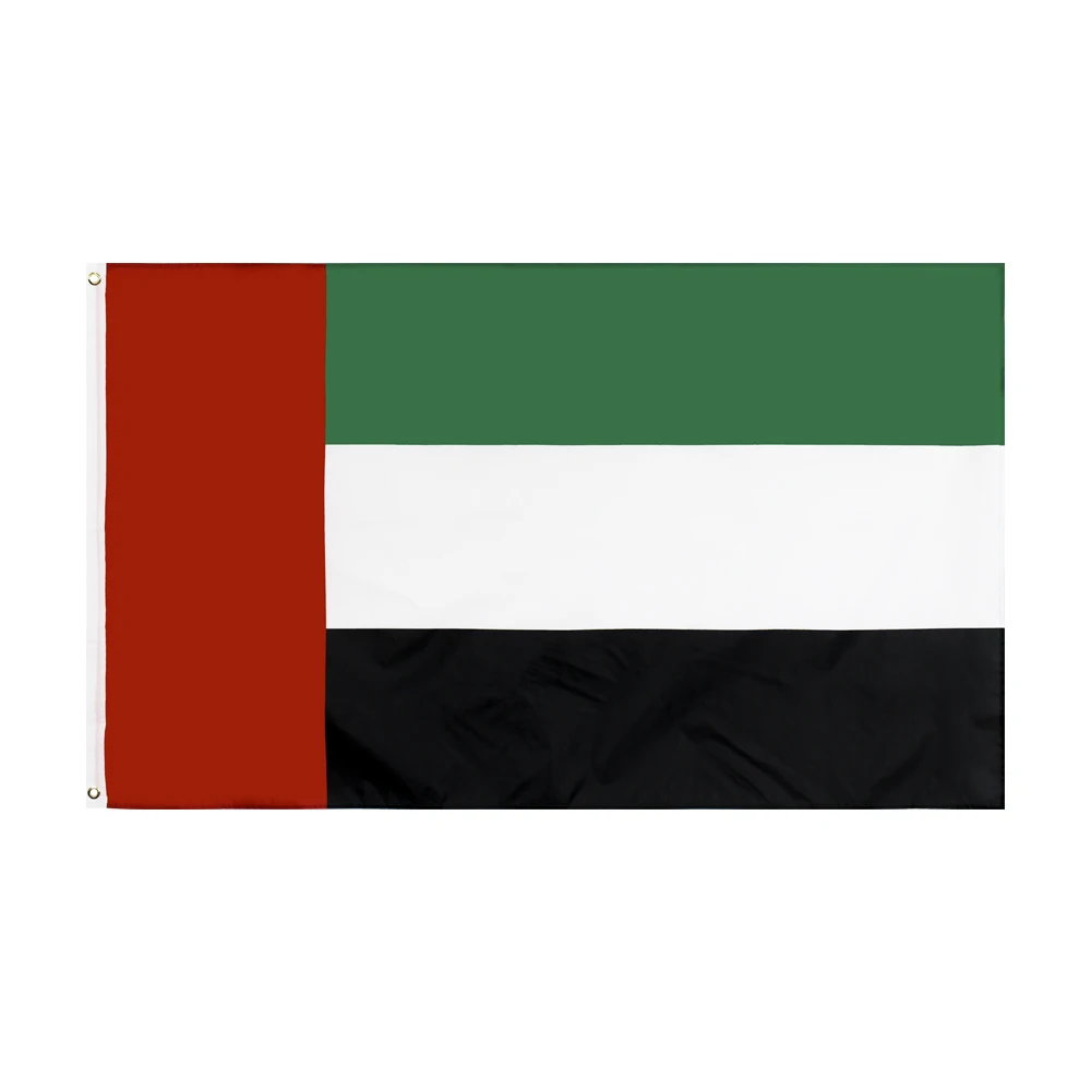 90×150cm/3×5ft UAE United Arab Emirates Flag Polyester Home Outdoor Decoration Activities Banner
90×150cm/3×5ft UAE United Arab Emirates Flag Polyester Home Outdoor Decoration Activities Banner