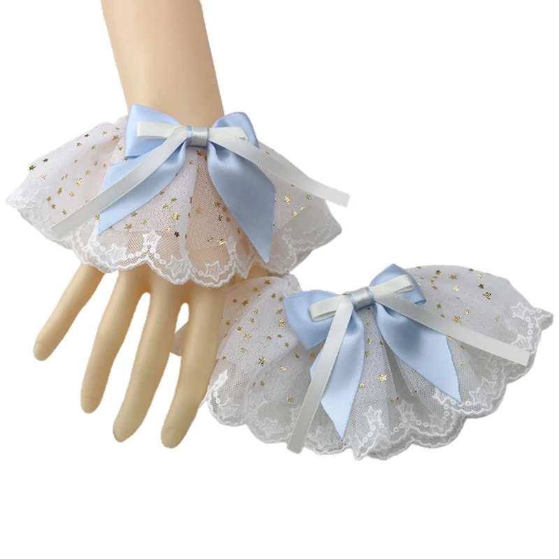 Lolita Fake Sleeve Wrist Cuffs Ruffled Lace Star Sequins Multicolor Bowknot Cosplay Bracelet Wedding Prom Party Clothing
Lolita Fake Sleeve Wrist Cuffs Ruffled Lace Star Sequins Multicolor Bowknot Cosplay Bracelet Wedding Prom Party Clothing