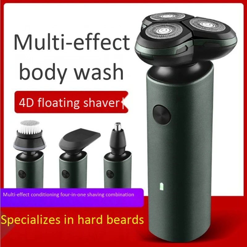4D Men's Rechargeable Bald Head Electric Shaver 3 Floating Heads Beard Nose Ear Hair Trimmer Razor Clipper
4D Men's Rechargeable Bald Head Electric Shaver 3 Floating Heads Beard Nose Ear Hair Trimmer Razor Clipper