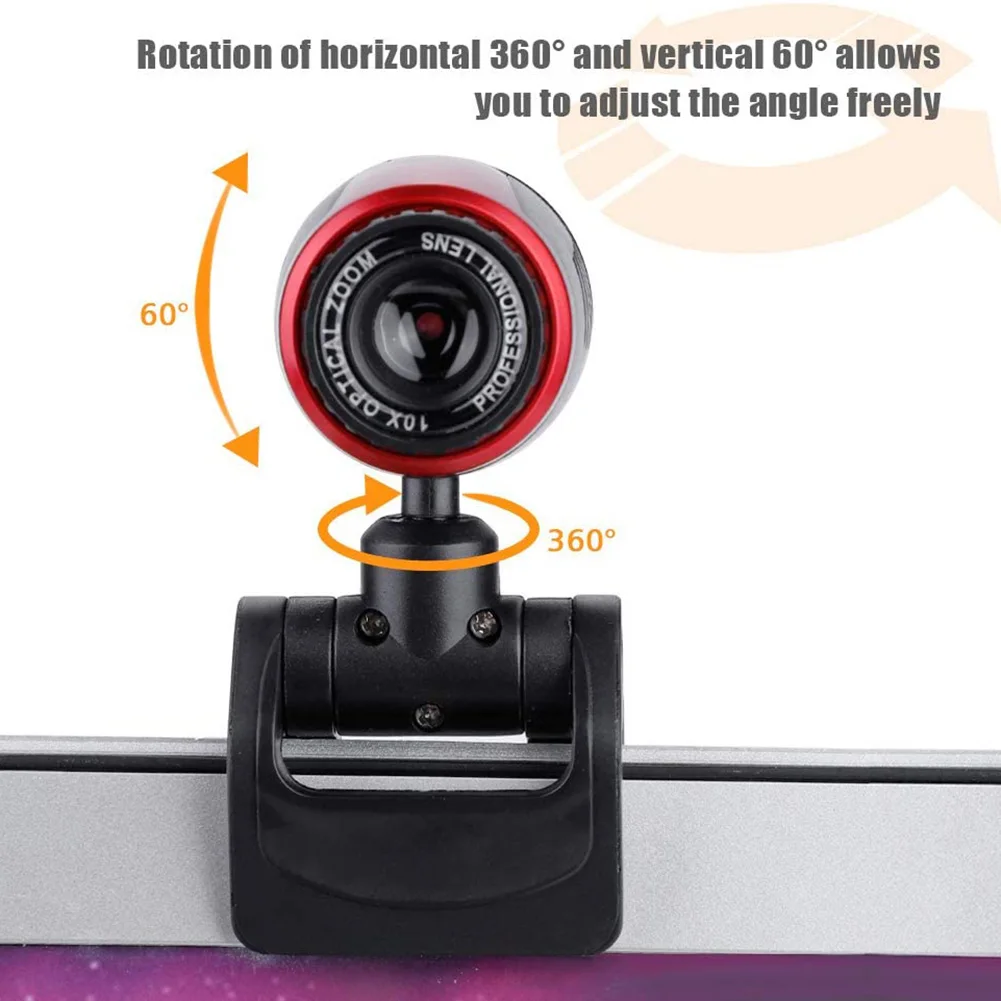10MP HD USB 2.0 Web Camera Portable Webcam with MIC Live Video High Definition for Household Computer Accessories
10MP HD USB 2.0 Web Camera Portable Webcam with MIC Live Video High Definition for Household Computer Accessories