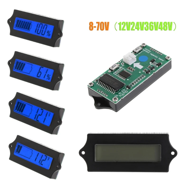 8-70V Blue LCD Lead Acid Lithium Battery Capacity Digital Tester Electric Quantity Detector B95A 
8-70V Blue LCD Lead Acid Lithium Battery Capacity Digital Tester Electric Quantity Detector B95A