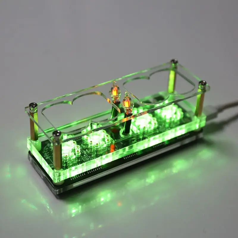 IN-12 Glow Tube Clock 4-Bit DS3231 IN12 Nixie Tube Clock Vintage Steampunk Decor Gift with Multicolor RGB LED Backlight P0RE
IN-12 Glow Tube Clock 4-Bit DS3231 IN12 Nixie Tube Clock Vintage Steampunk Decor Gift with Multicolor RGB LED Backlight P0RE