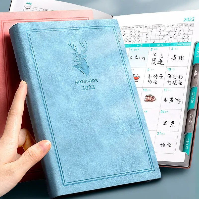 2022 Calendar Simple Notebook Super Thick 365 Days Study Plan Calendar Work Notepad Soft Leather Deer Head Student Candy Colors
2022 Calendar Simple Notebook Super Thick 365 Days Study Plan Calendar Work Notepad Soft Leather Deer Head Student Candy Colors